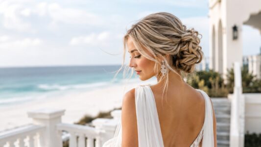 30A wedding hair stylist guide for effortless coastal bridal hair